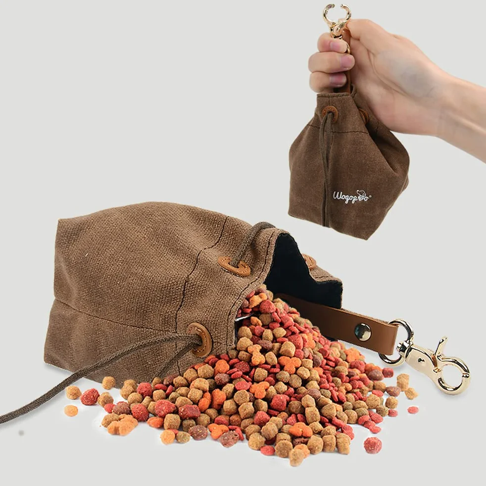 Bolsa de Golosinas para Perros,Pet Training Snack Bag, Bolsa Premios Perros con Dispensador de Bolsas de Excrementos Integrado,Bolsa de Entrenamiento para Perros,Viajes,Adiestrar y Pasear