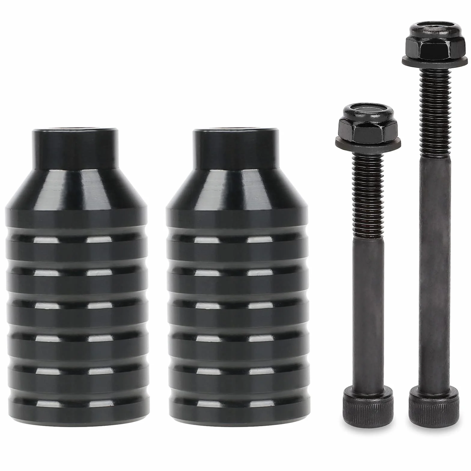 Pro Stunt Scooter Pegs 2 unidades Rainbow negro aluminio eje 12,9 niveles tuerca fijación 5050s Grinds