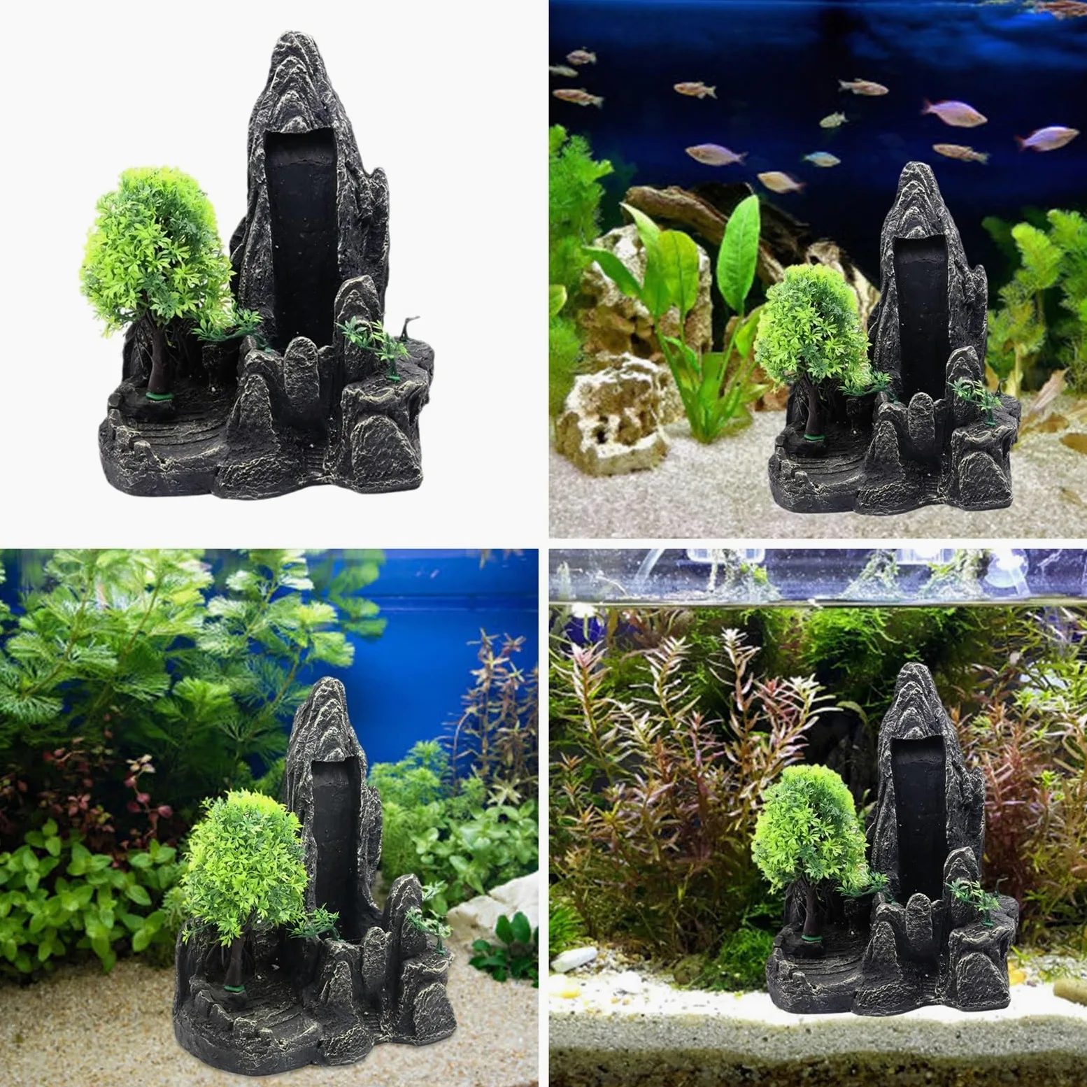 Acuarios jardín de rocas cría decoración de montaña acuario accesorios de paisajismo pantallas estéticas decoraciones de acuario grandes figuras ornamentales de cueva