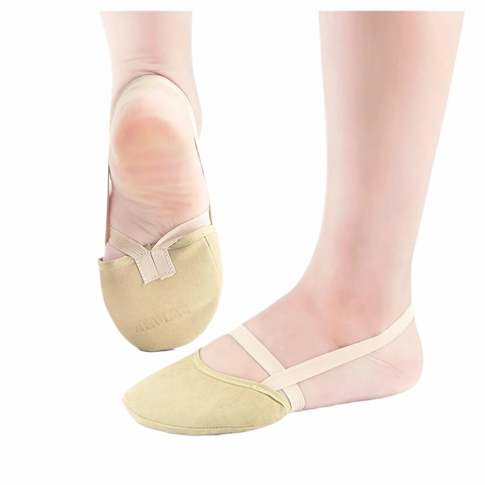 Zapatillas Gimnasia Rítmica Microfibra Suela Protectora Competición Profesional