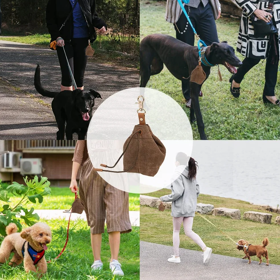 Bolsa de Golosinas para Perros,Pet Training Snack Bag, Bolsa Premios Perros con Dispensador de Bolsas de Excrementos Integrado,Bolsa de Entrenamiento para Perros,Viajes,Adiestrar y Pasear