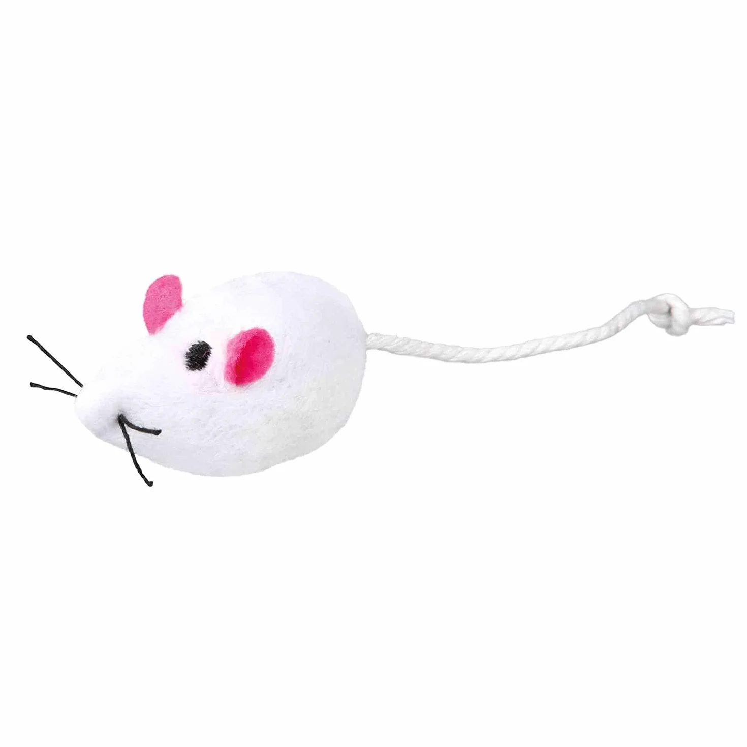 Trixie Peluche ratón con Bell para Gatos, 5 cm, Blanco/Gris, 2 Piezas