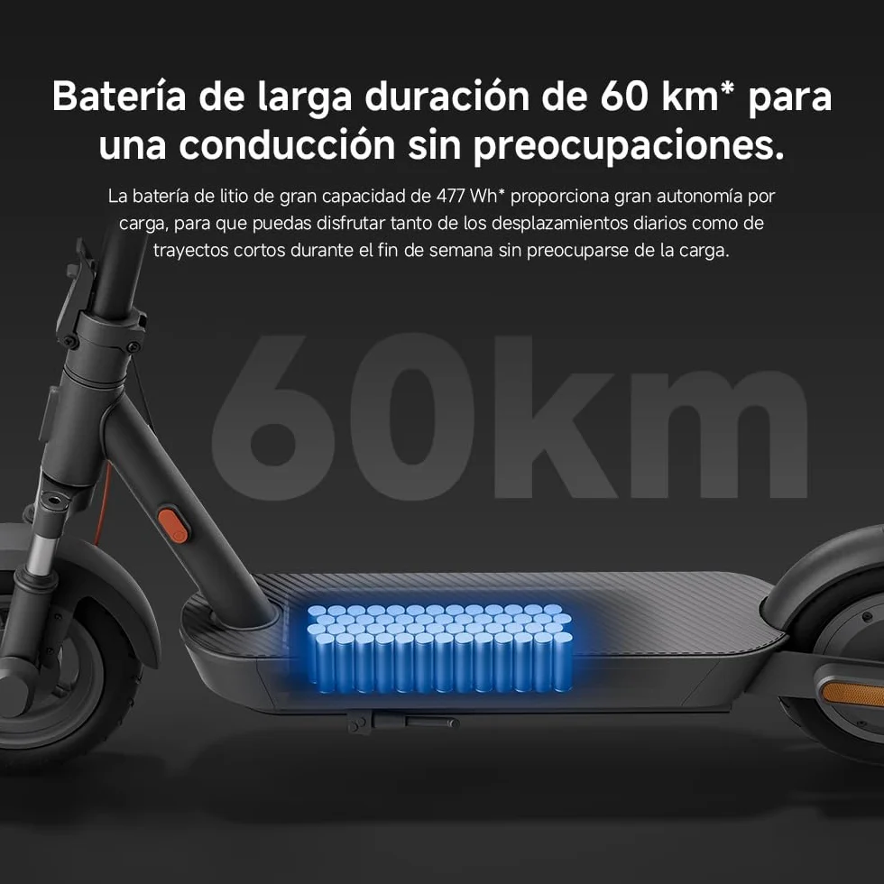 Xiaomi Scooter 5 Series ES Patinete Eléctrico Potencia Máxima 1000W Autonomía 20KM Ruedas 8,5" DGT