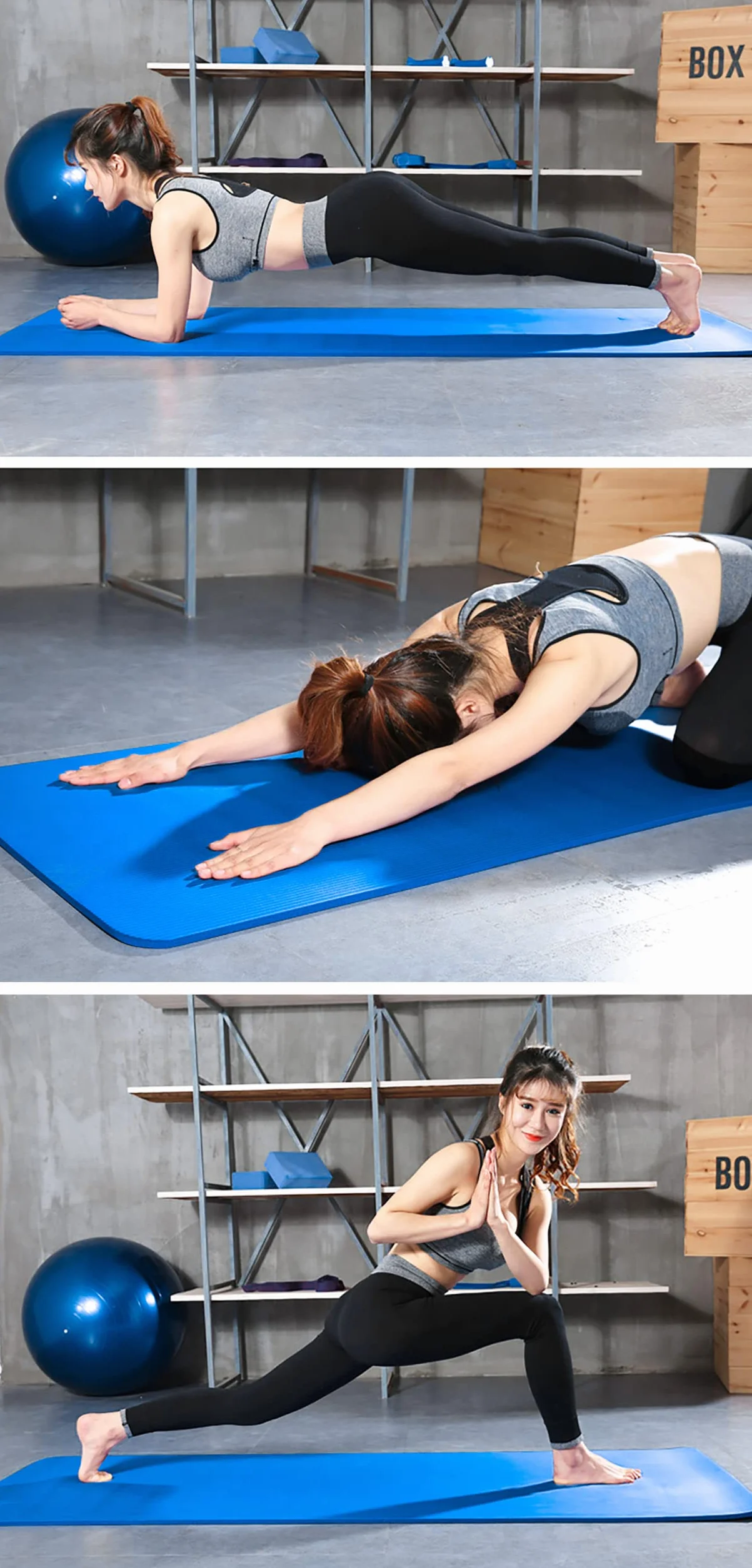 Esterilla Yoga Pilates Fitness NBR Antideslizante Gruesa 8mm