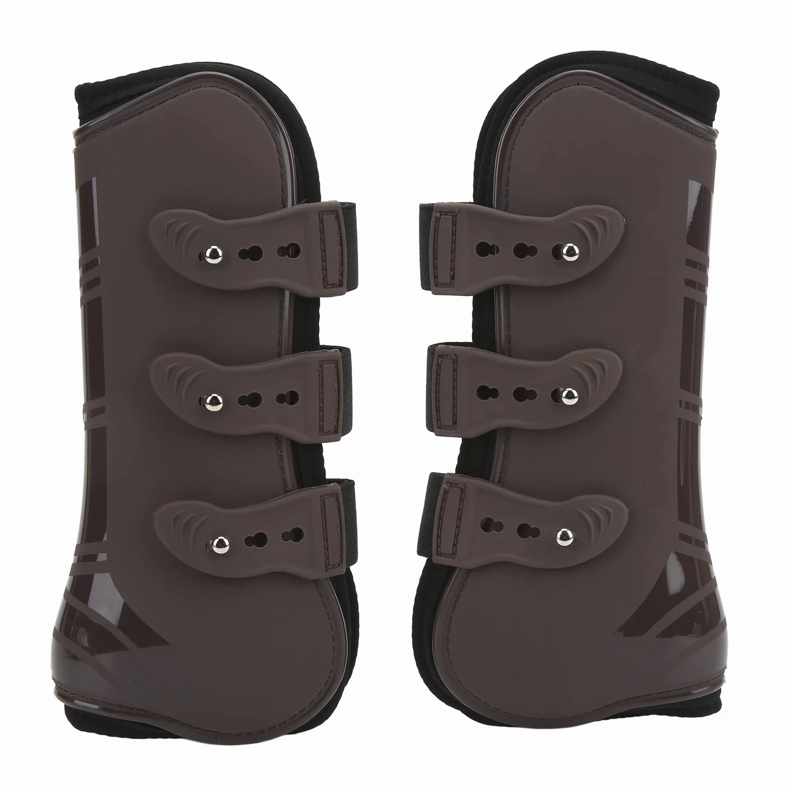 Cyrank 2 Botas Protectoras para Tendón De Caballo, Botas para Caballos, Patas Delanteras, Botas De Soporte para Patas Delanteras De Caballo, Entrenamiento De Resistencia (L)