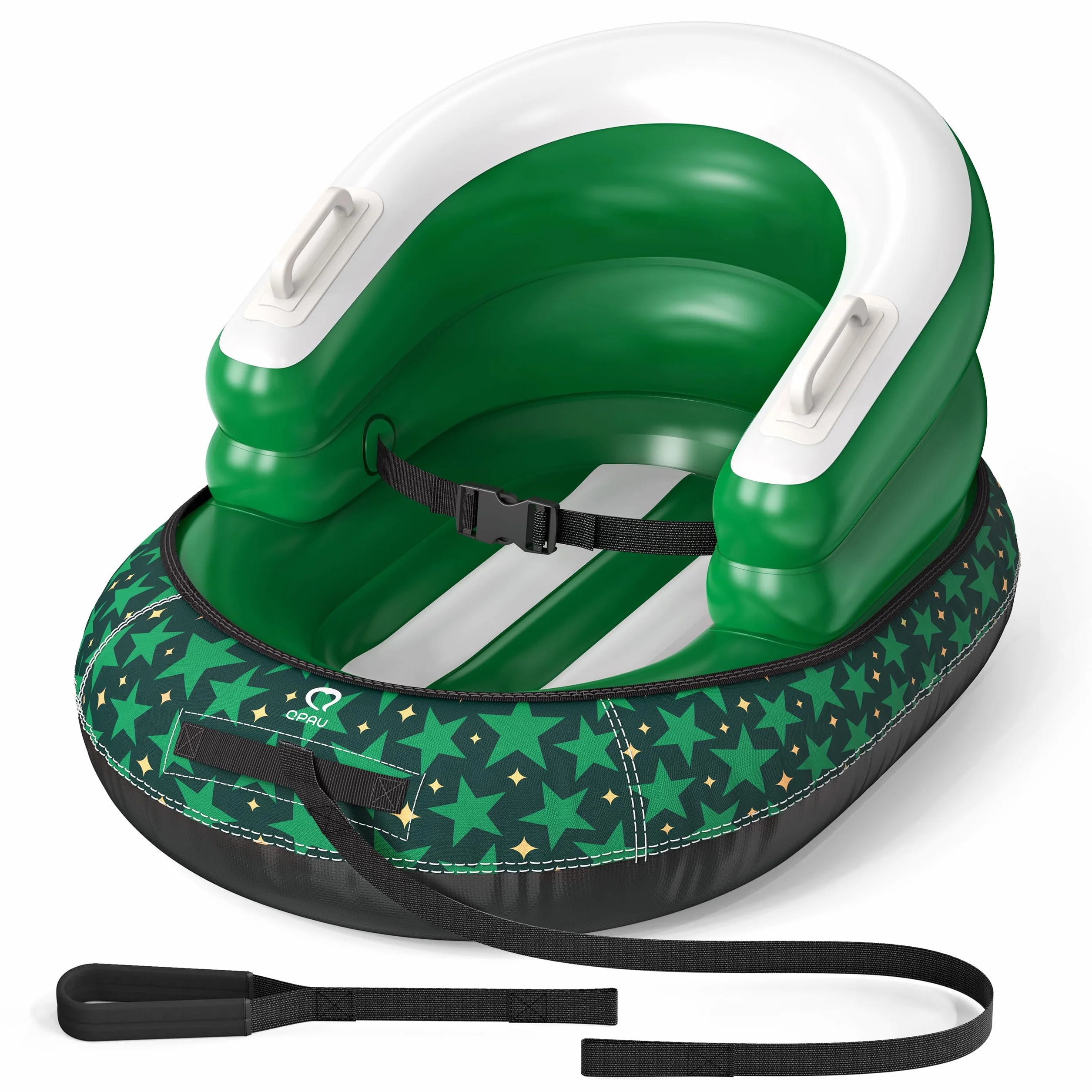 QPAU Trineo Inflable para Bebés y Niños - Air Sleigh de Invierno con Funda de Lona, Correa de Remolque, Asas y Protección 3 Lados