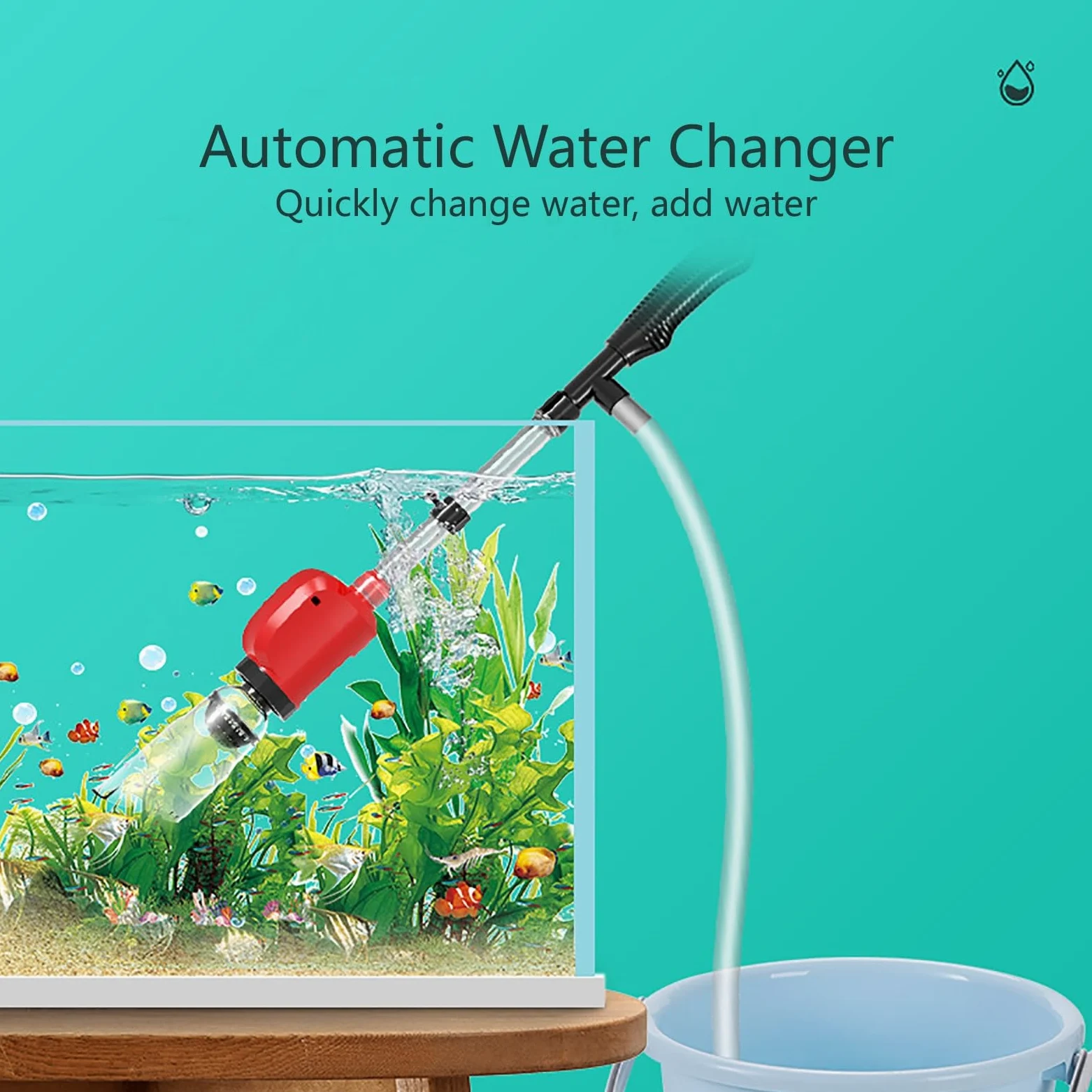 Limpiador De Grava De Acuario, Herramientas De Vacío para Peceras, Limpiador De Algas, Adecuado para Cambiar El Agua De Lavado Filtro De Agua De Arena y Circulación De Agua
