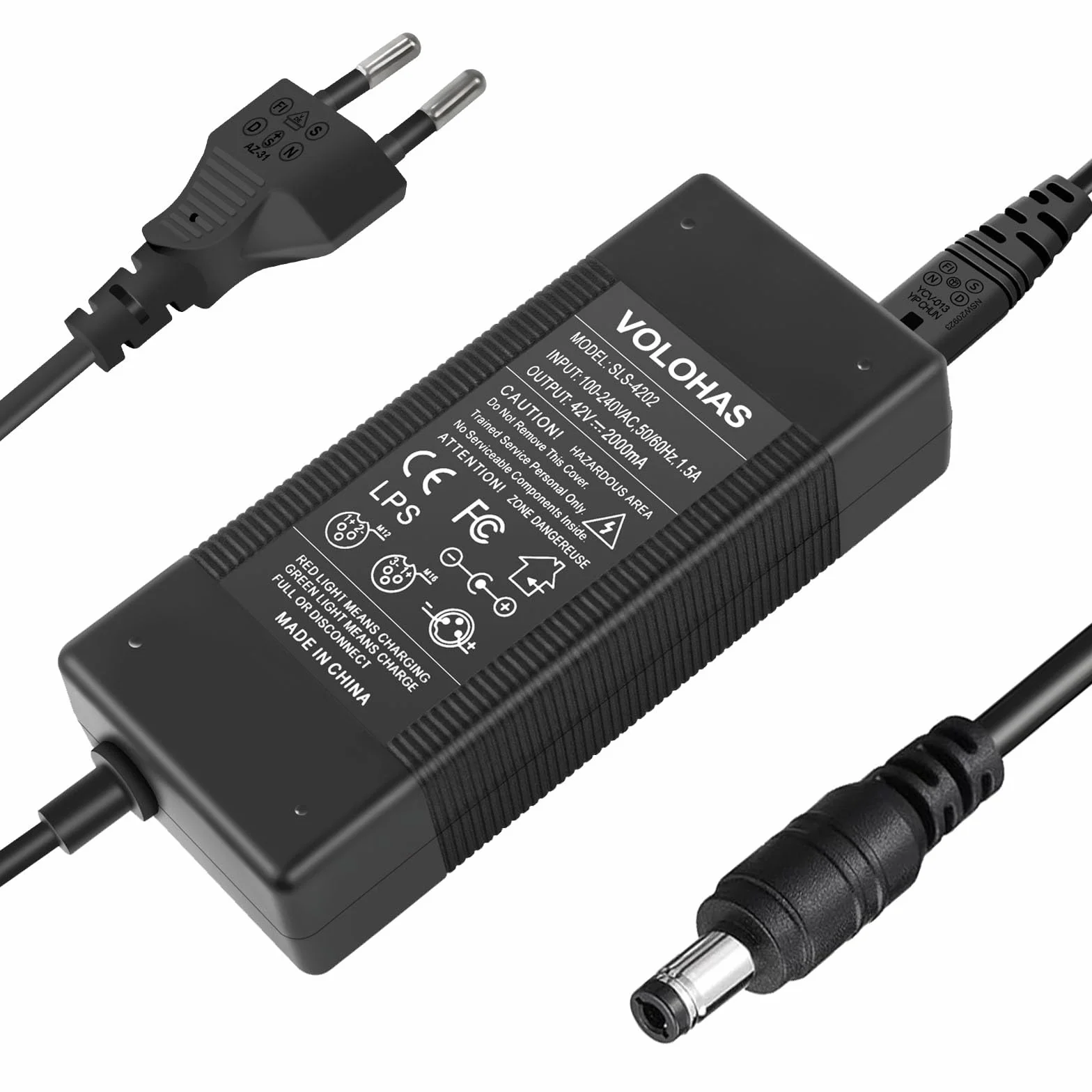 42V 2A Cargador de Batería para Patinete Eléctrico Compatible con HIMO Z20, Kugoo S1 S2 S3, M2 Pro, Etwow, GOTRAX GXL V2