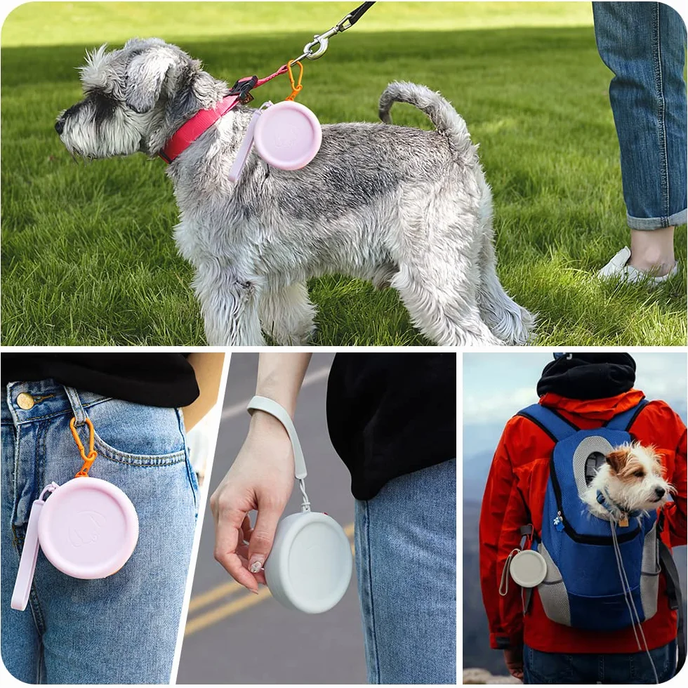 Bolsa de Silicona para golosinas para Perros,con clicker para Perros,Caminar para Mascotas para Perros y Gatos,tamaño de Bolsillo,fácil de Limpiar,diseño de Cremallera(Verde Oscuro)