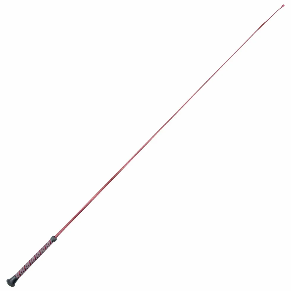 PFIFF Fusta de Doma 110 cm Núcleo de Fibra de Vidrio Mango de Goma Bicolor Burdeos