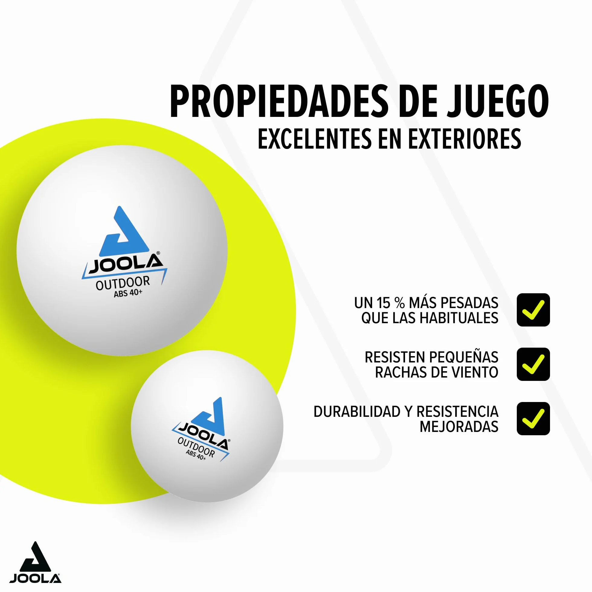 JOOLA Tt Ball Exterior Blanco 40 mm
