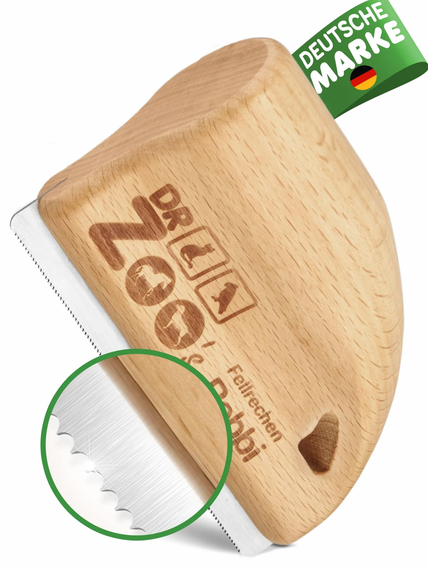 DR Zoo Cepillo para perros "Robbi" – Cepillo milagroso de alta calidad para el cuidado eficaz para perros pequeños y grandes, ideal para eliminar el pelo corto con capa interna