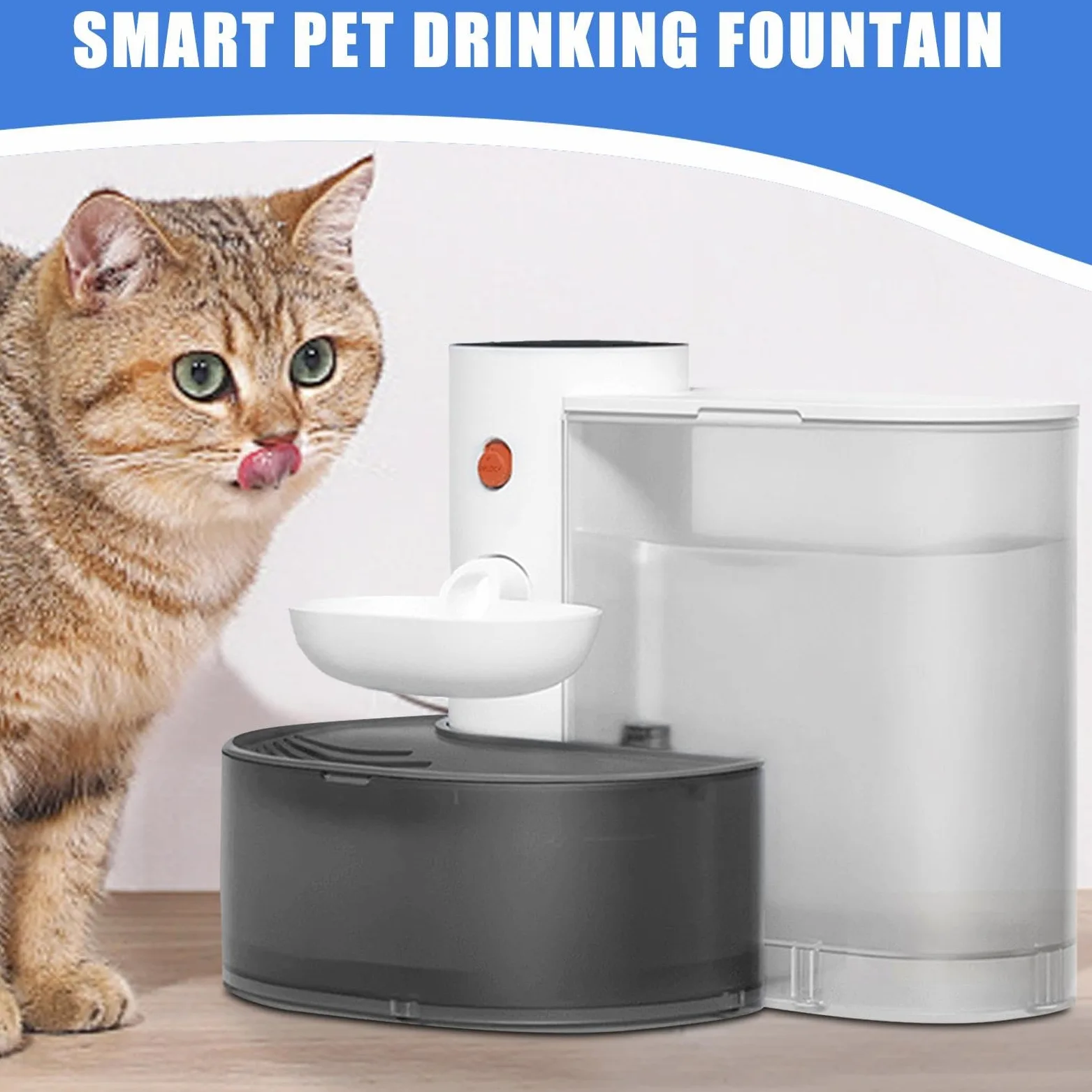 Bebedero automático para Gatos – Bebedero de Acero Inoxidable para Gatos y Perros | Diseñado con un Cuenco de riego de Gran Capacidad Que Proporciona un Suministro Continuo de Agua, un Abreu | Perros | Diseñado con un Cuenco de riego de Gran Capacidad Que