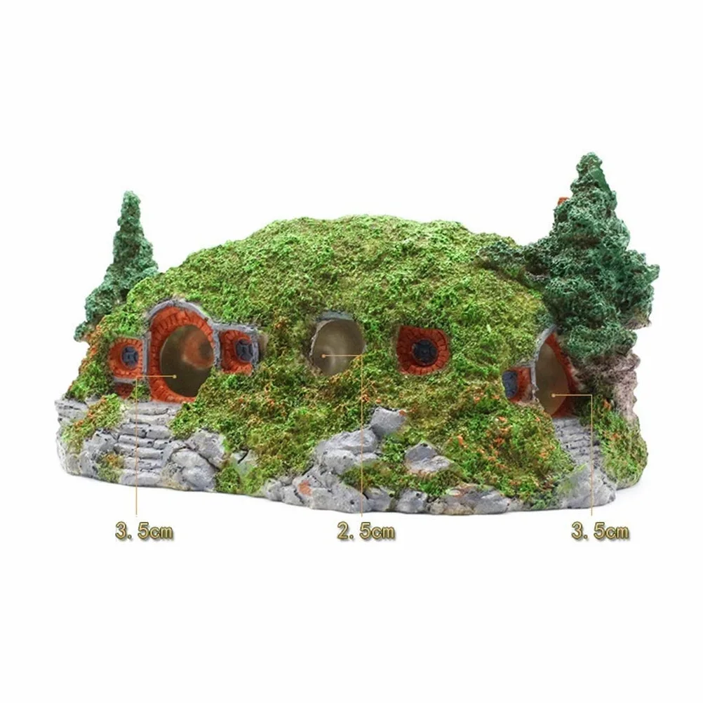 Rocalla escondida de Reptiles, Caja de Cueva de Reptiles- Decoración de hábitat Tortuga Lagarto Serpiente Escondites de Peces Escalada Pecera Acuario Paisajismo