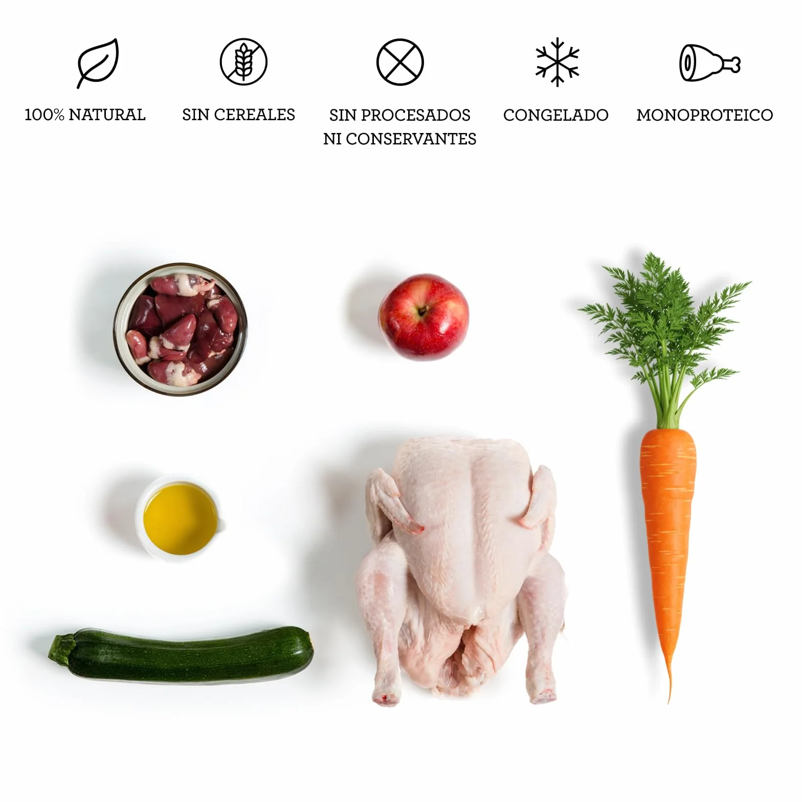 CRU - Comida para Gatos Cruda y Natural de Pavo - Dieta Barf para Gatos Junior y Adultos - Comida Congelada para 1 Mes - 10 Paquetes de 500g. (10 Paquetes, Pavo)