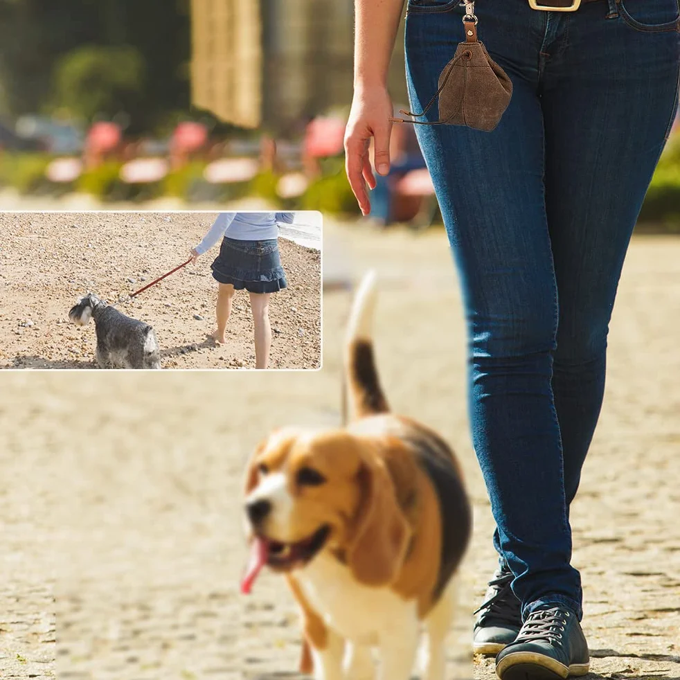 Bolsa de Golosinas para Perros,Pet Training Snack Bag, Bolsa Premios Perros con Dispensador de Bolsas de Excrementos Integrado,Bolsa de Entrenamiento para Perros,Viajes,Adiestrar y Pasear