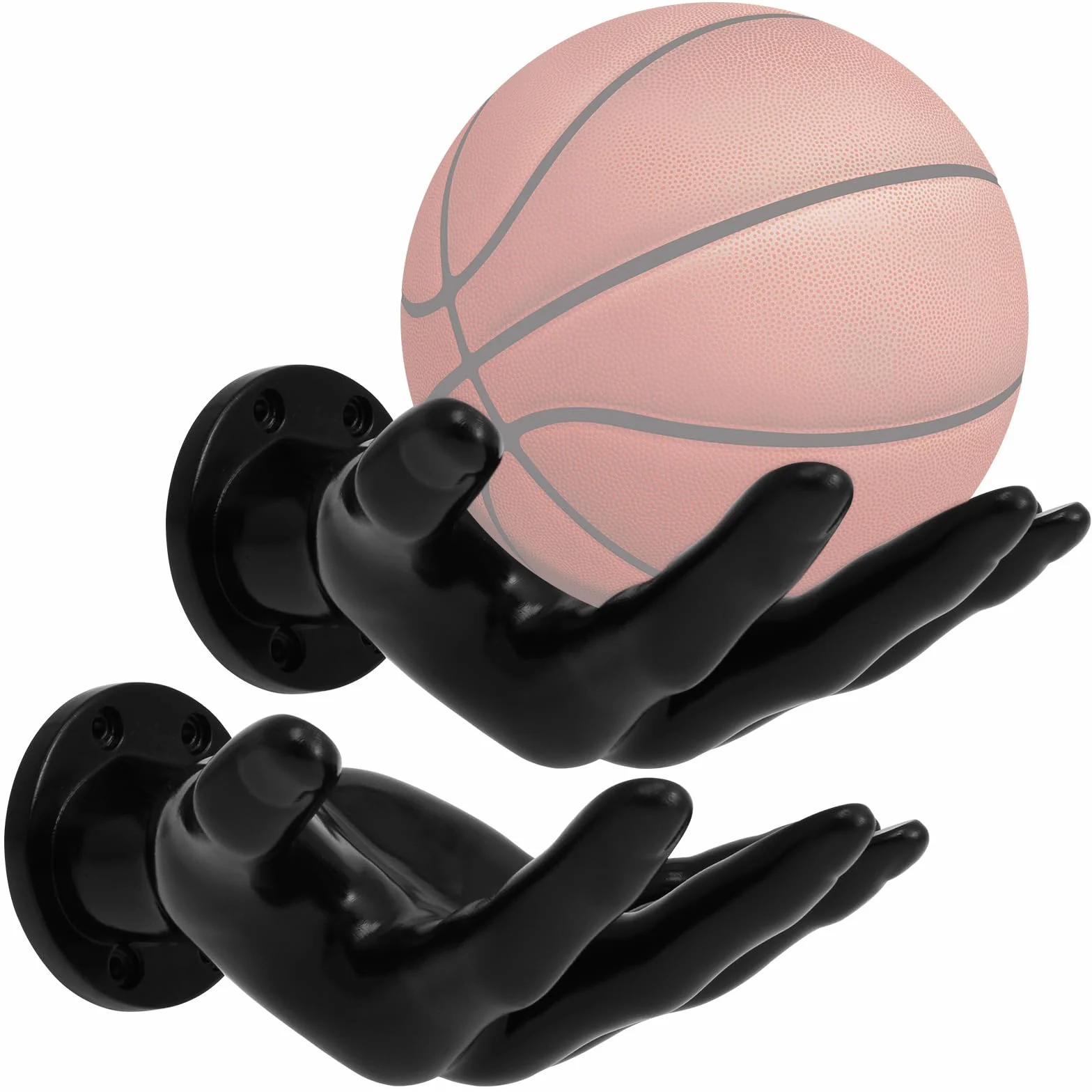 Estante de pared para baloncesto soporte único almacenamiento ahorro espacio fácil instalación
