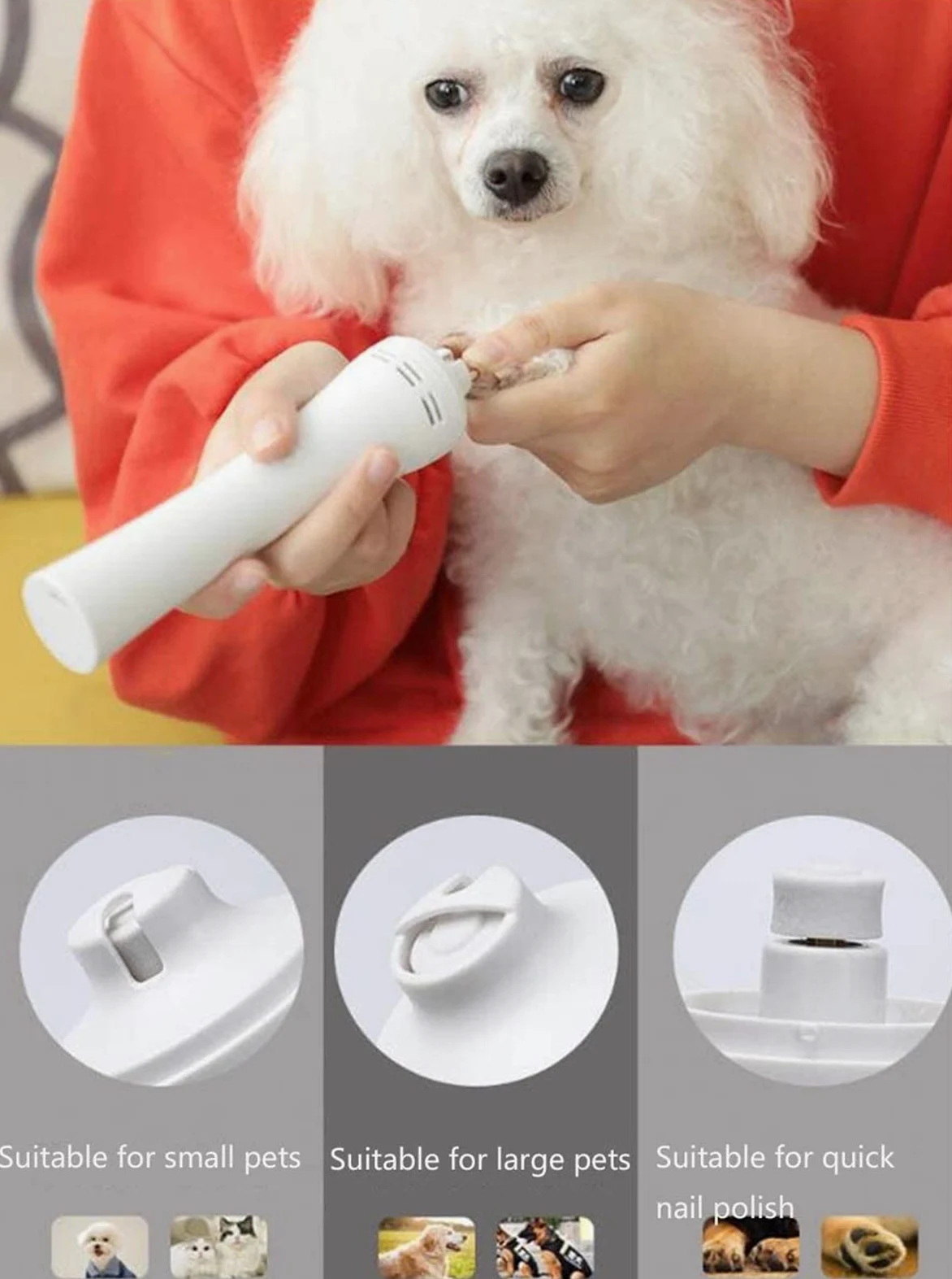 Piedra de Clavo for Perros Clipper, recortador de Clavos de Mascota eléctrica Patas indoloras, Aseo y Suavizado, Amoladora de Clavos de Perro Potente for pequeños Perros medianos Gatos
