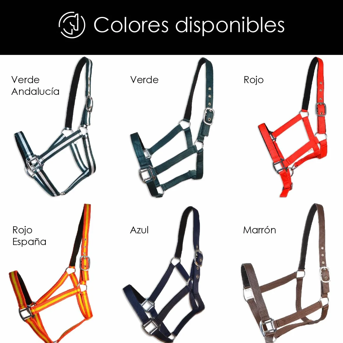 Cabezada Cuadra Eco Los Nietos Talla COB Color Rojo España Equipamiento Caballo