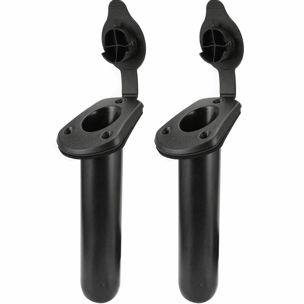 POFET 2 soportes de plástico para caña de pescar con cubierta de tapa, accesorios de pesca para kayak, canoa, barco