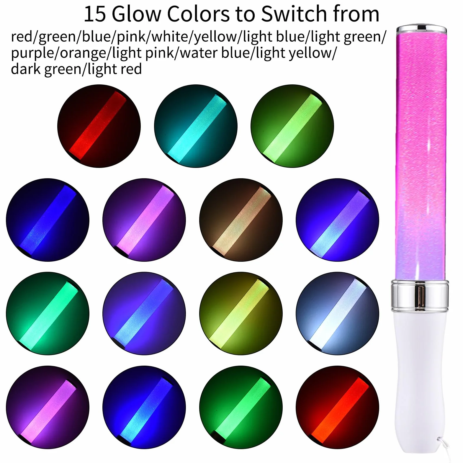 Barras Luminosas de Emergencia Luz LED 15 Colores Cambia de Color para Conciertos