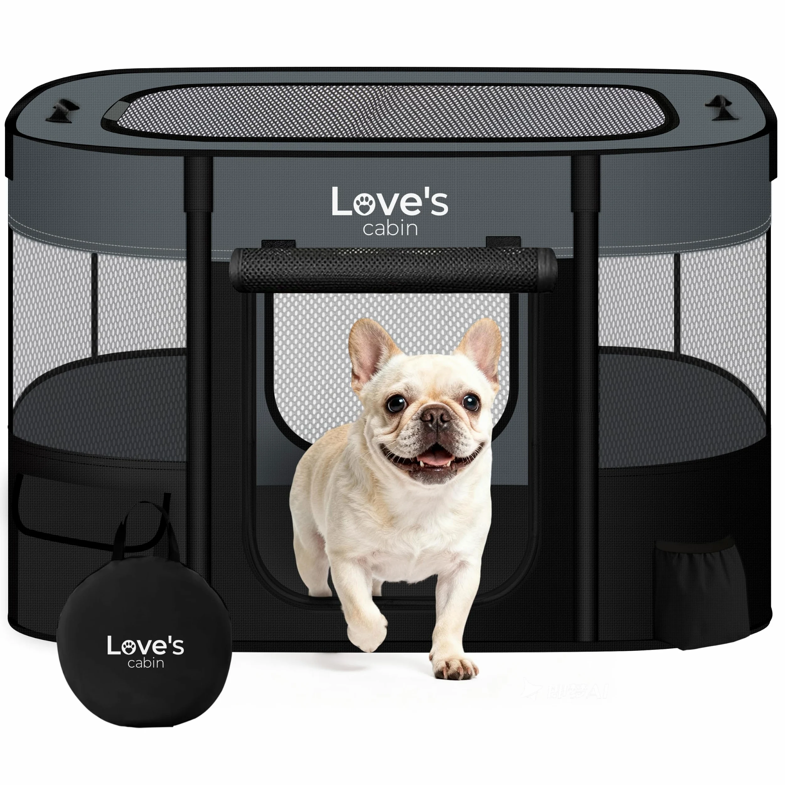 Love's cabin Corralito de juegos para perros y cachorros, jaulas para perros pequeños, jaula para interiores y exteriores, corralito de ejercicio portátil para gatos, corralito plegable para perros