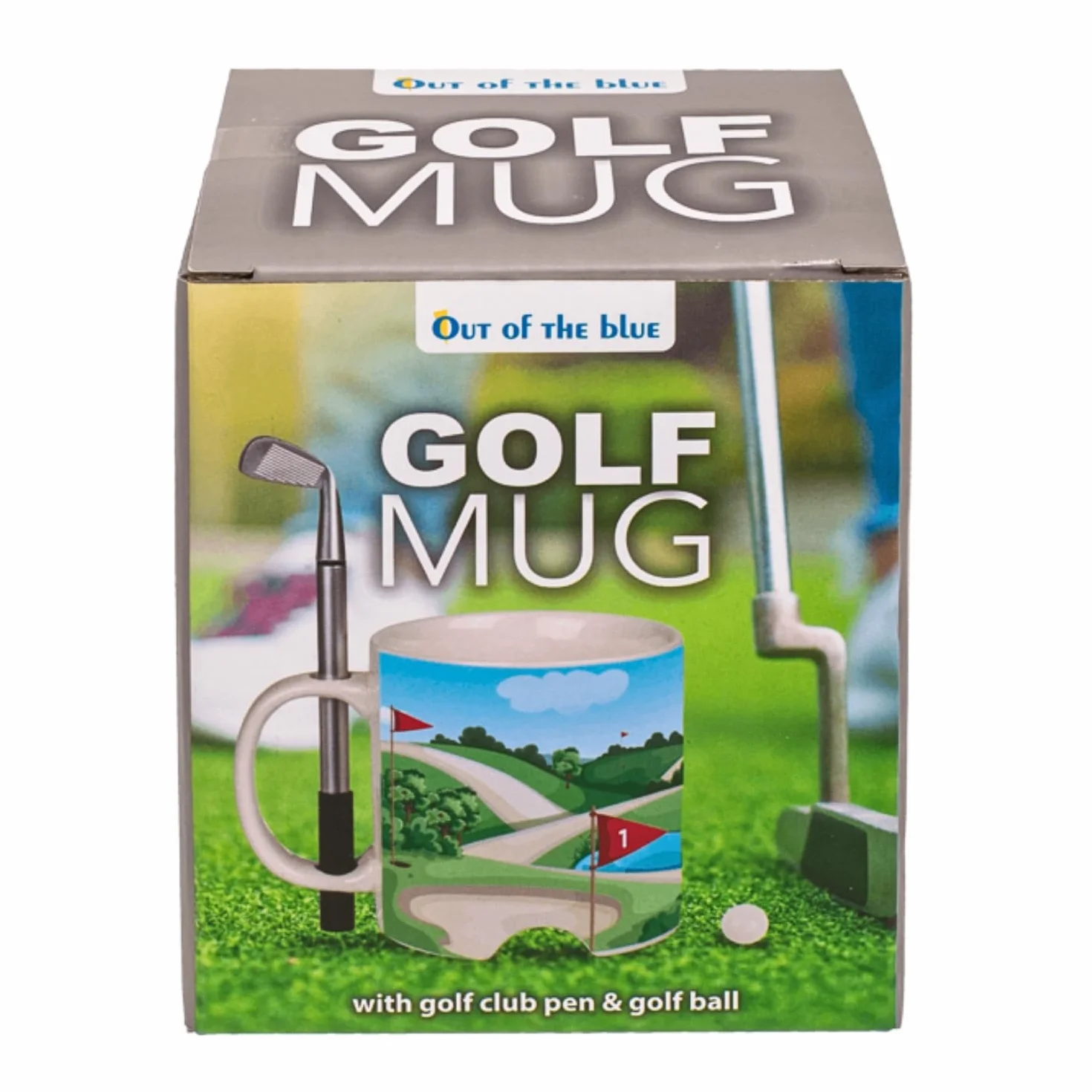 Out of the Blue Taza Golf Mug - Golf Club Pen y Pelota