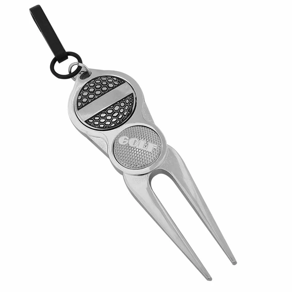 Golf Divot Tool Green Repair Marcador Magnético Pitchfork