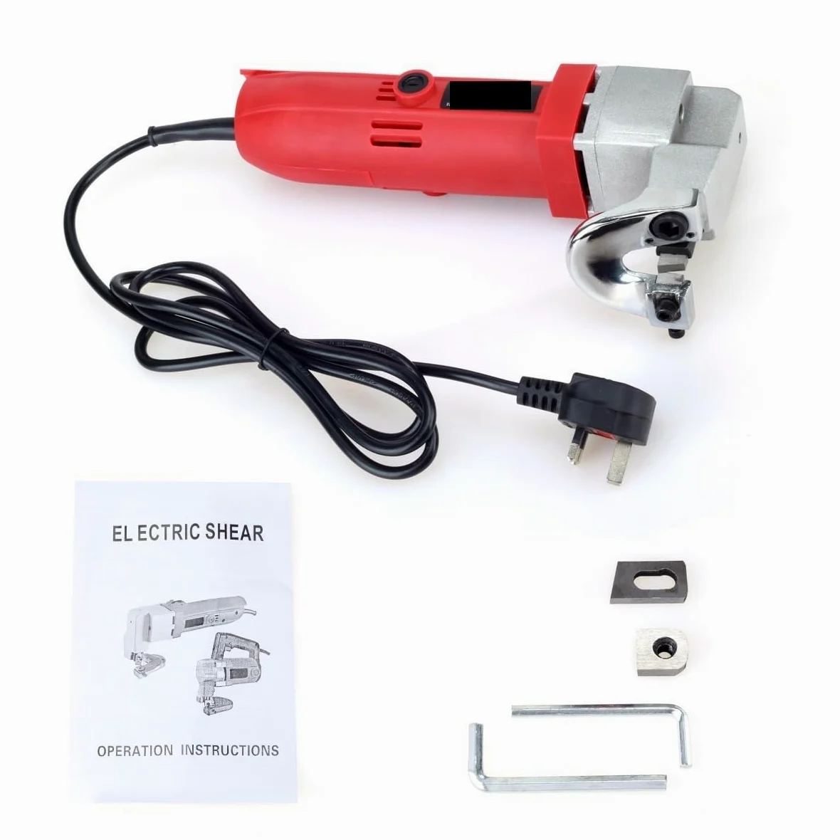 Esquiladoras para ovejas, Tijera eléctrica de 580W, cortador cizalla chapa, capacidad corte 2,5mm, tijera for cortar placa Metal para caballos, ovejas, alpacas y cabras