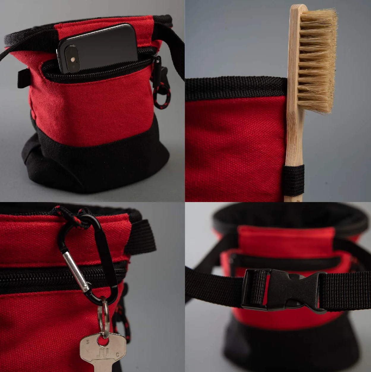 Seven Mountains Bolsa de tiza con cepillo de bambú y bola de tiza para boulder