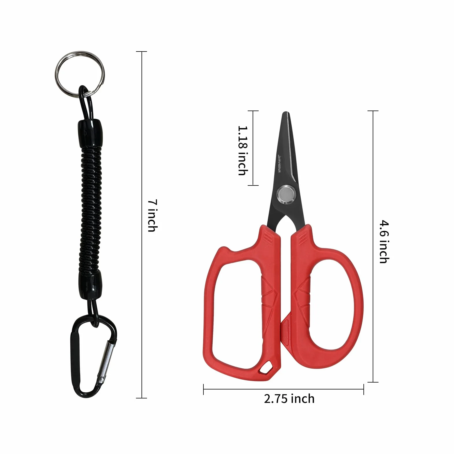 JARVISTAR Tijeras de Pesca 12cm Acero Inoxidable para Agua Salada y Dulce