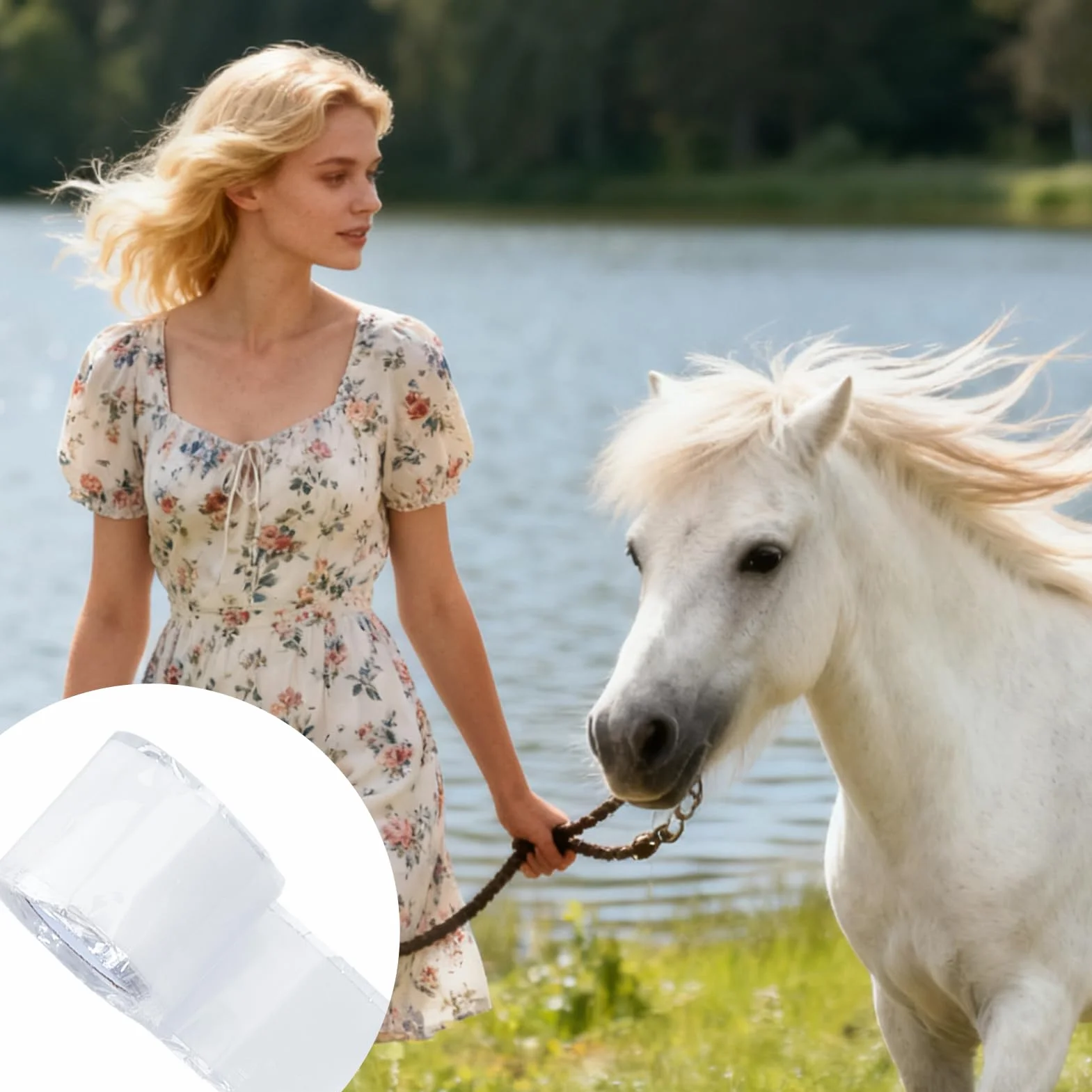 NICENEEDED 3 Rollo de Banda para Embutir Bocados de Caballo, Cinta Elástica de Silicona de 2.5cm X 1 m para Proteger la Broca de Caballos, Ideal para Equinos Y Ecuestres.