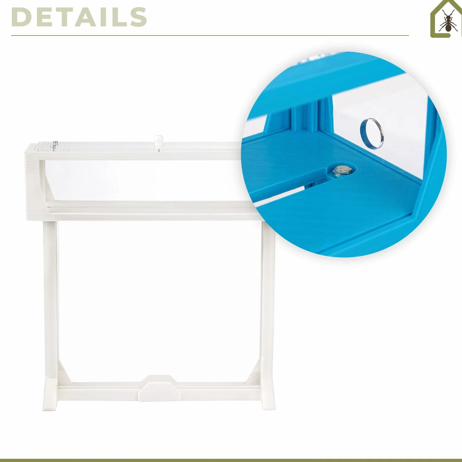 Anthouse.es - Kit Hormiguero Acrílico en Forma de T - Sándwich y Caja de Forrajeo con Tapa Retirable - Hormiguero con Hormigas Vivas Incluidas - Hormiguero de 25x20x1,5 cm - Transparente