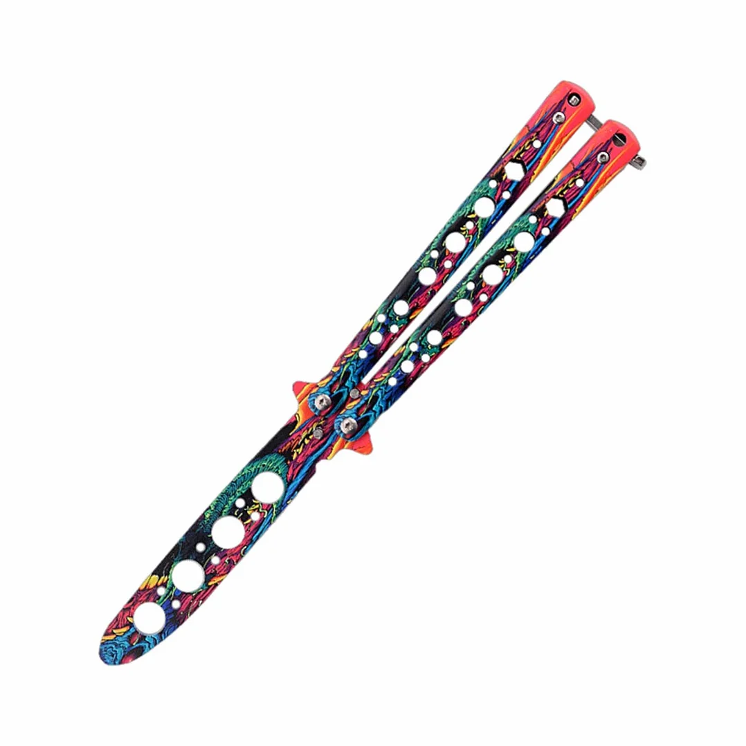Cuchillo De Mariposa De Entrenamiento Hoja De Metal Roma Segura