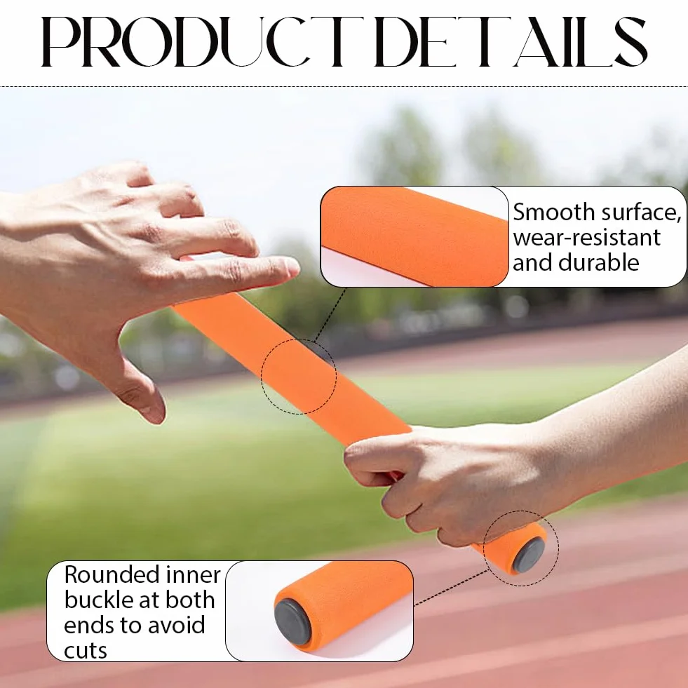 CREATCABIN Bastones de Relevo para Atletismo 3 Unidad Colores Surtidos 30.5×3 cm Espuma