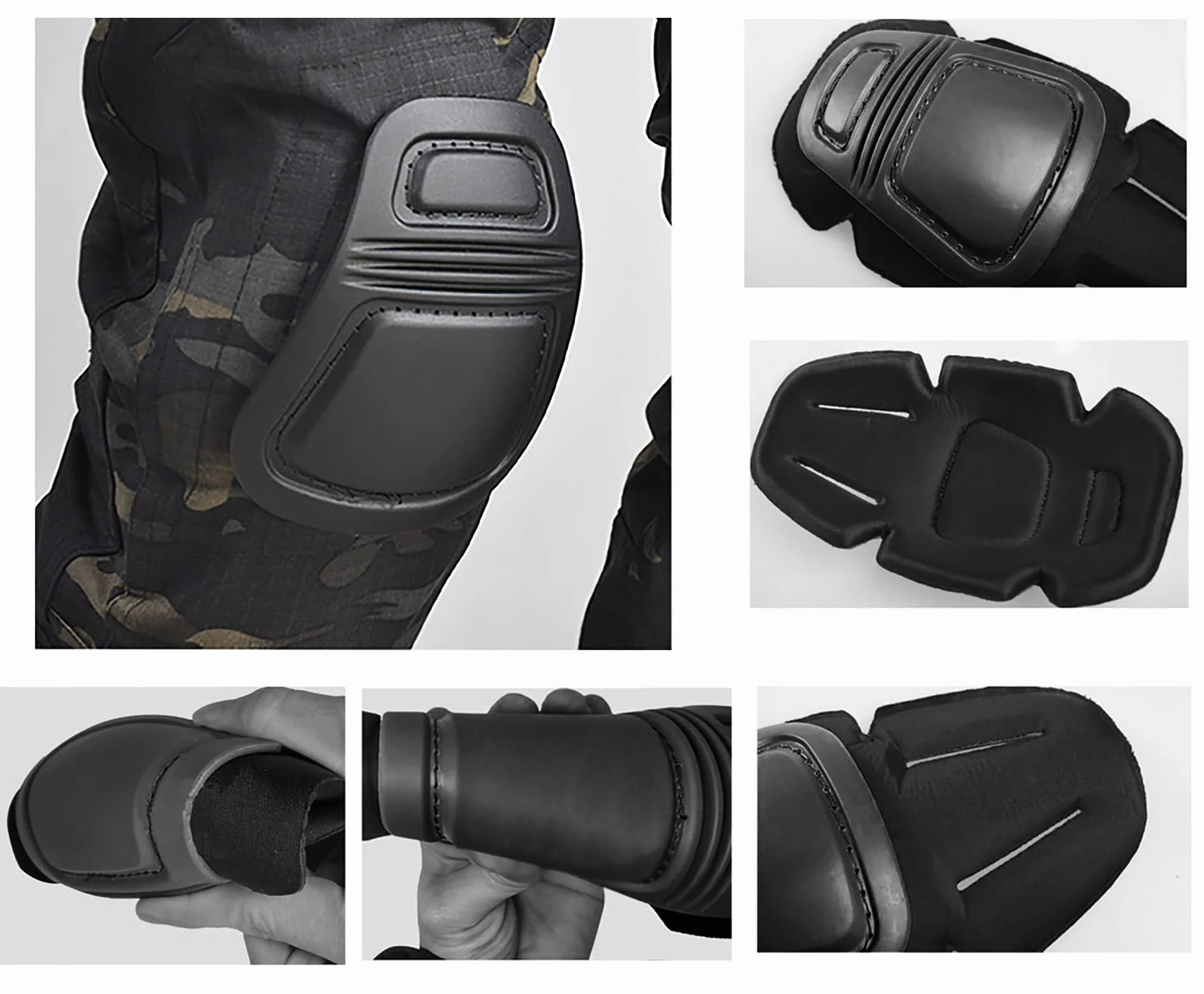 Juego de rodilleras tácticas Airsoft Combat Paintball G3 G2