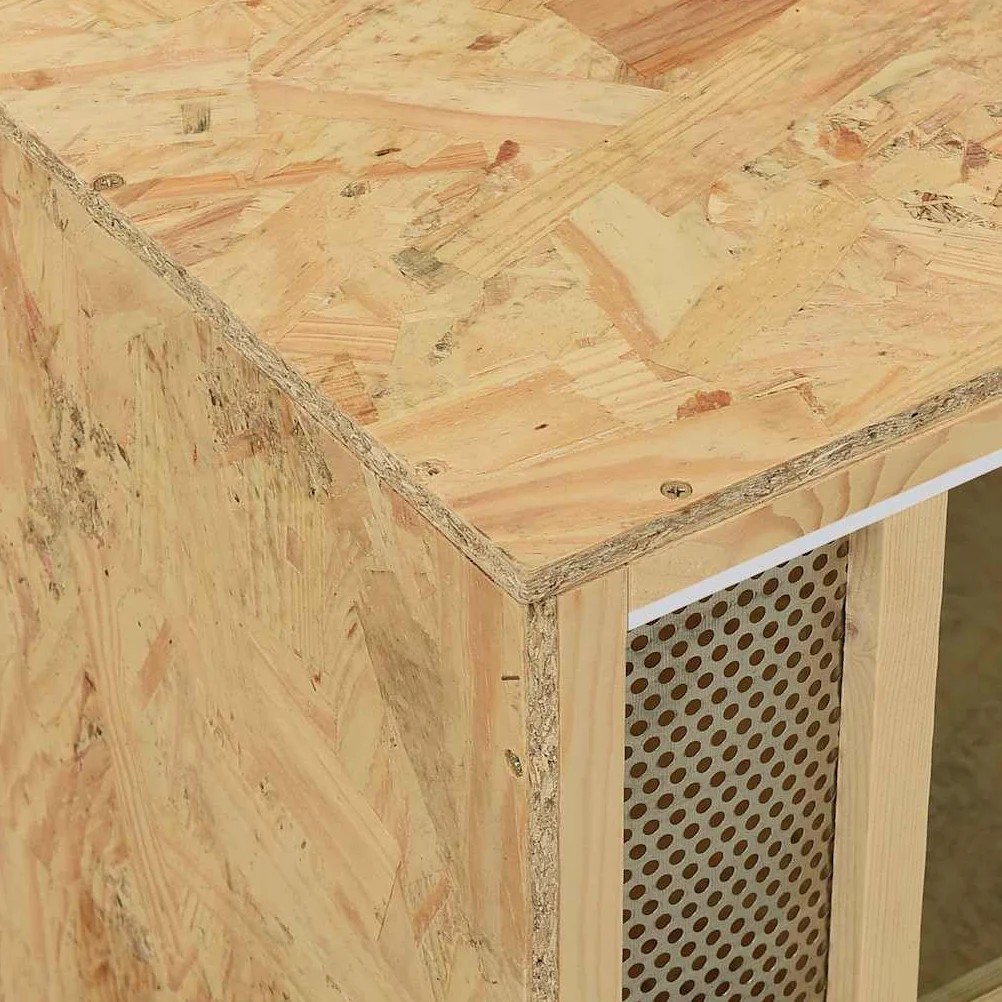 Terrario de madera de 80 x 40 x 40 cm con frontal de cristal y rejilla de acero para roedores, animales pequeños y reptiles, adecuado para interior y exterior, duradero