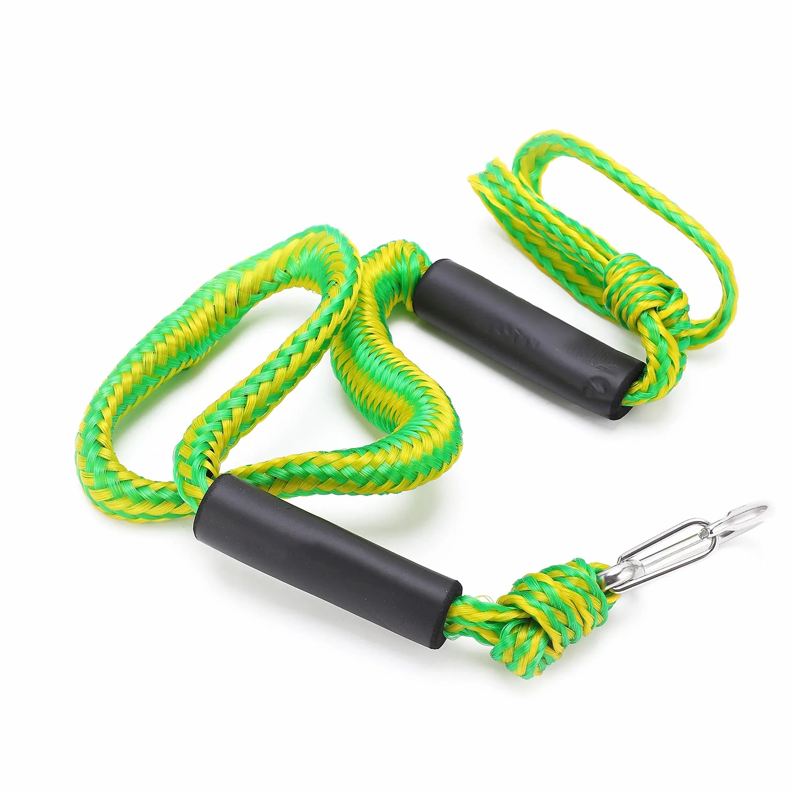 Bungee Dock Line Marine Rope Boat Dock Lines Cuerda de Amarre Verde con Hebilla D para Jetski Kayak