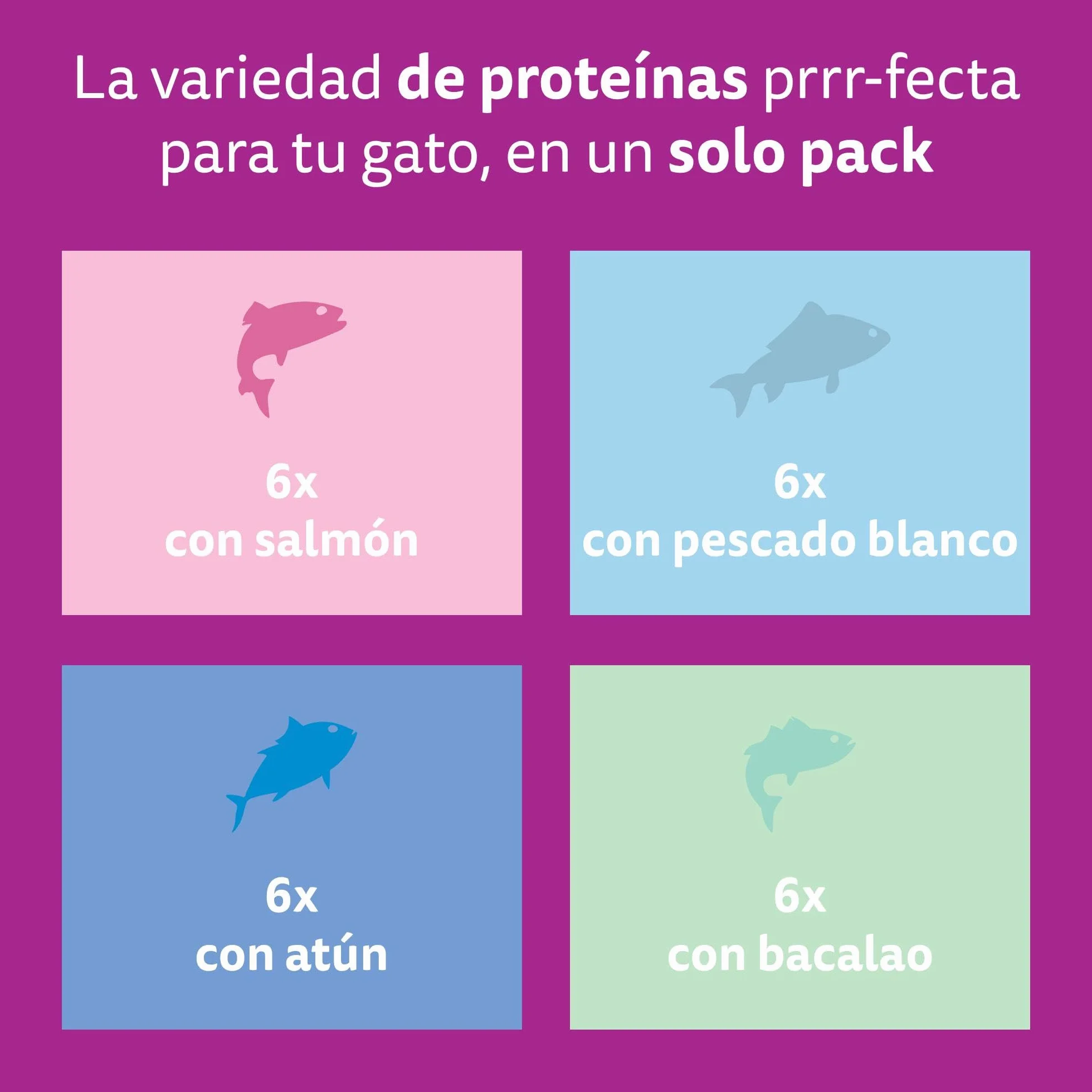 Whiskas Comida Húmeda para Gatos Adultos Selección Pescados en Gelatina (Multipack 4x12x85g)