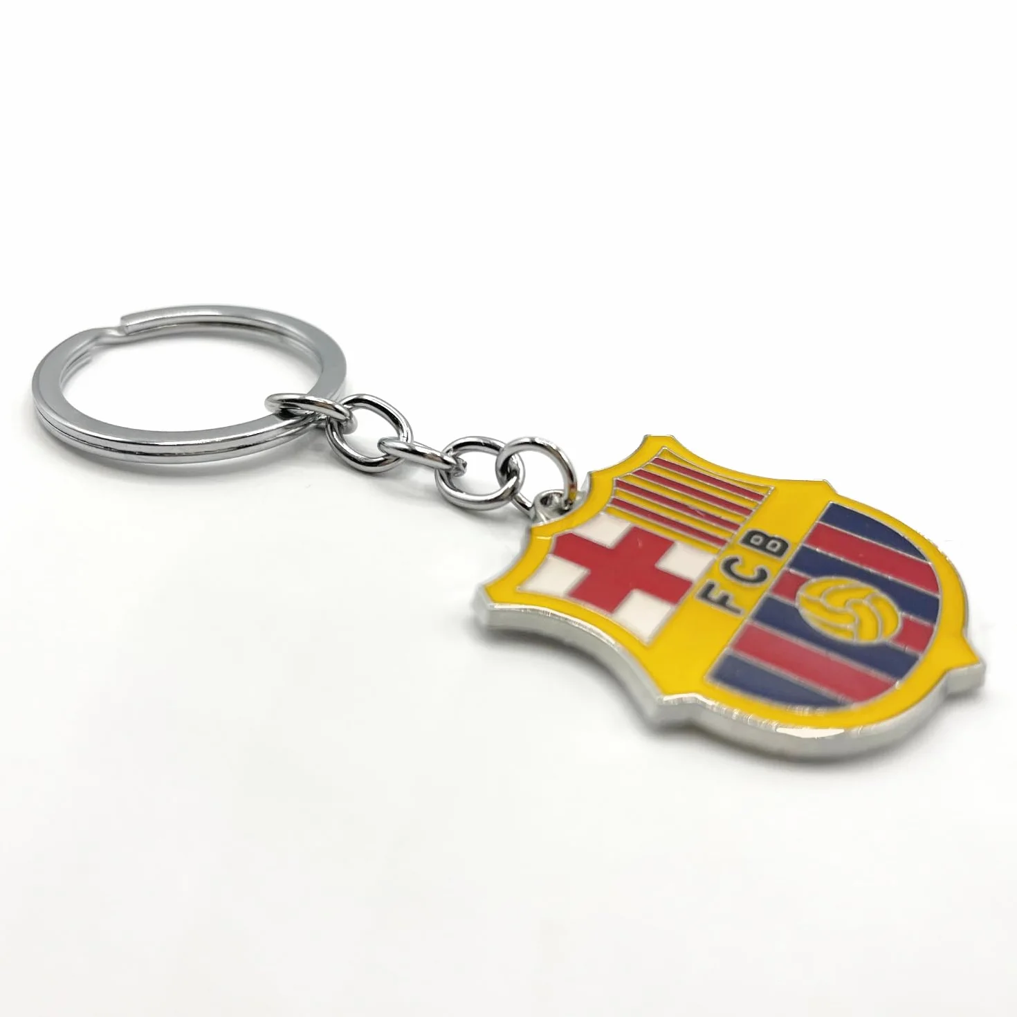 Llavero metálico Barsa Barça, diseño multicolor con emblema, llavero de metal edición aficionado