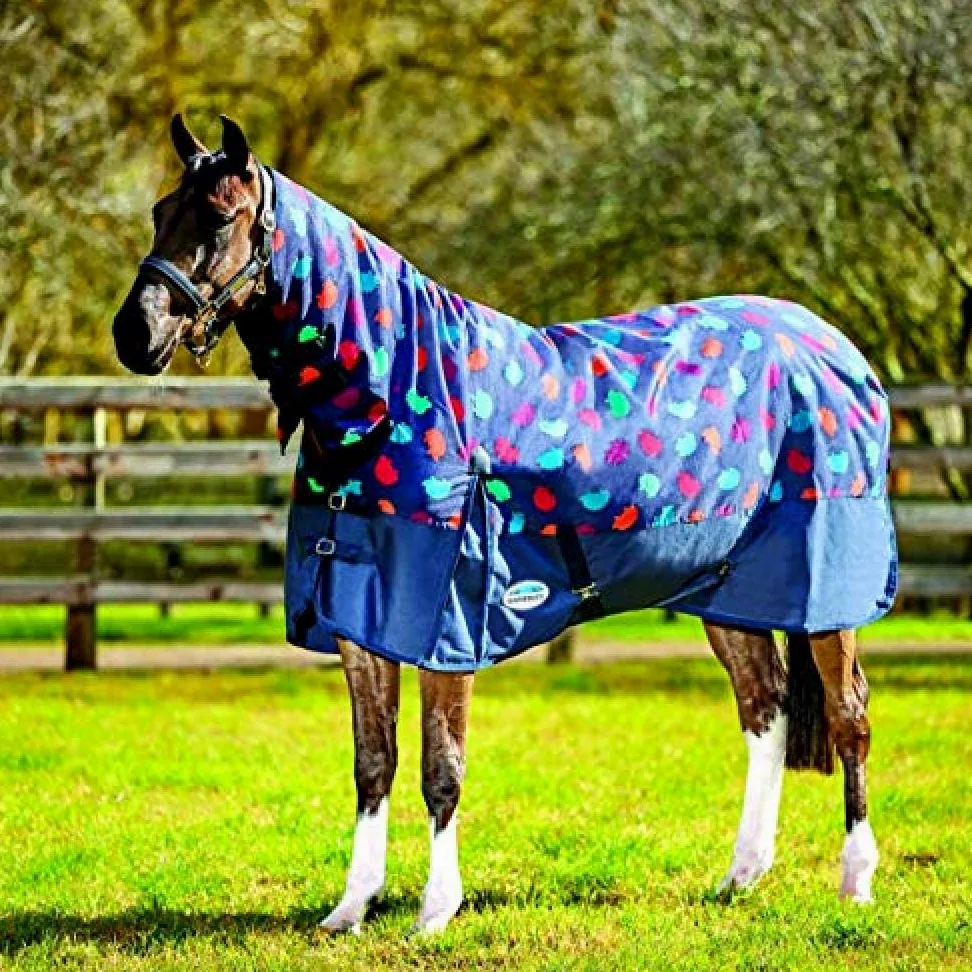 Weatherbeeta - Manta Combo de Ejercicio para Caballos ComFiTec Essential Medium (4') (Marino, Plateado, Rojo)