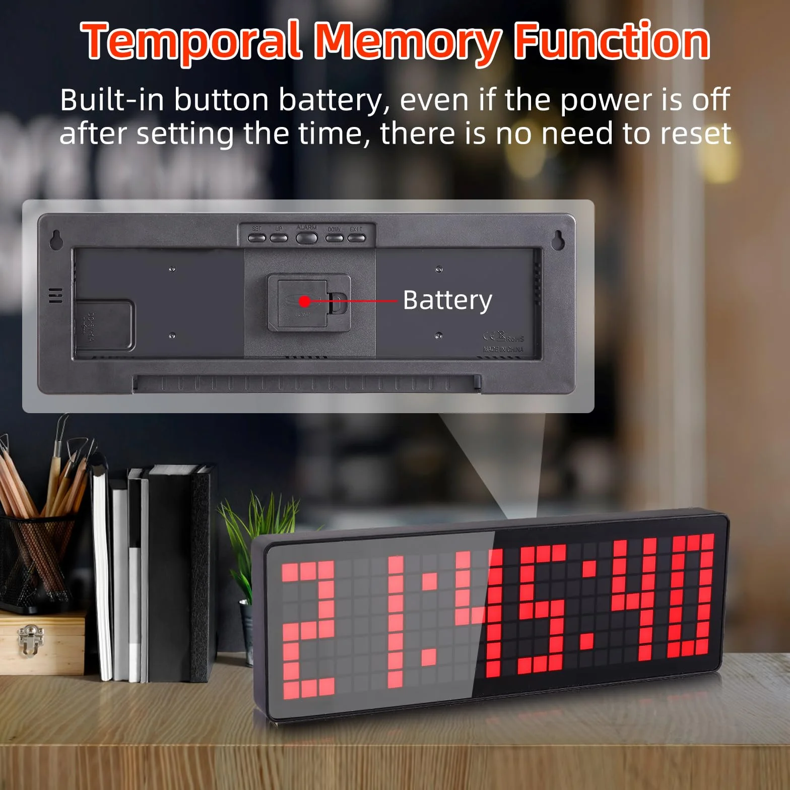 Temporizador de Gimnasio LED 13.2" Grande Reloj de Pared Digital con Cuenta Atrás/Cronómetro y Control Remoto