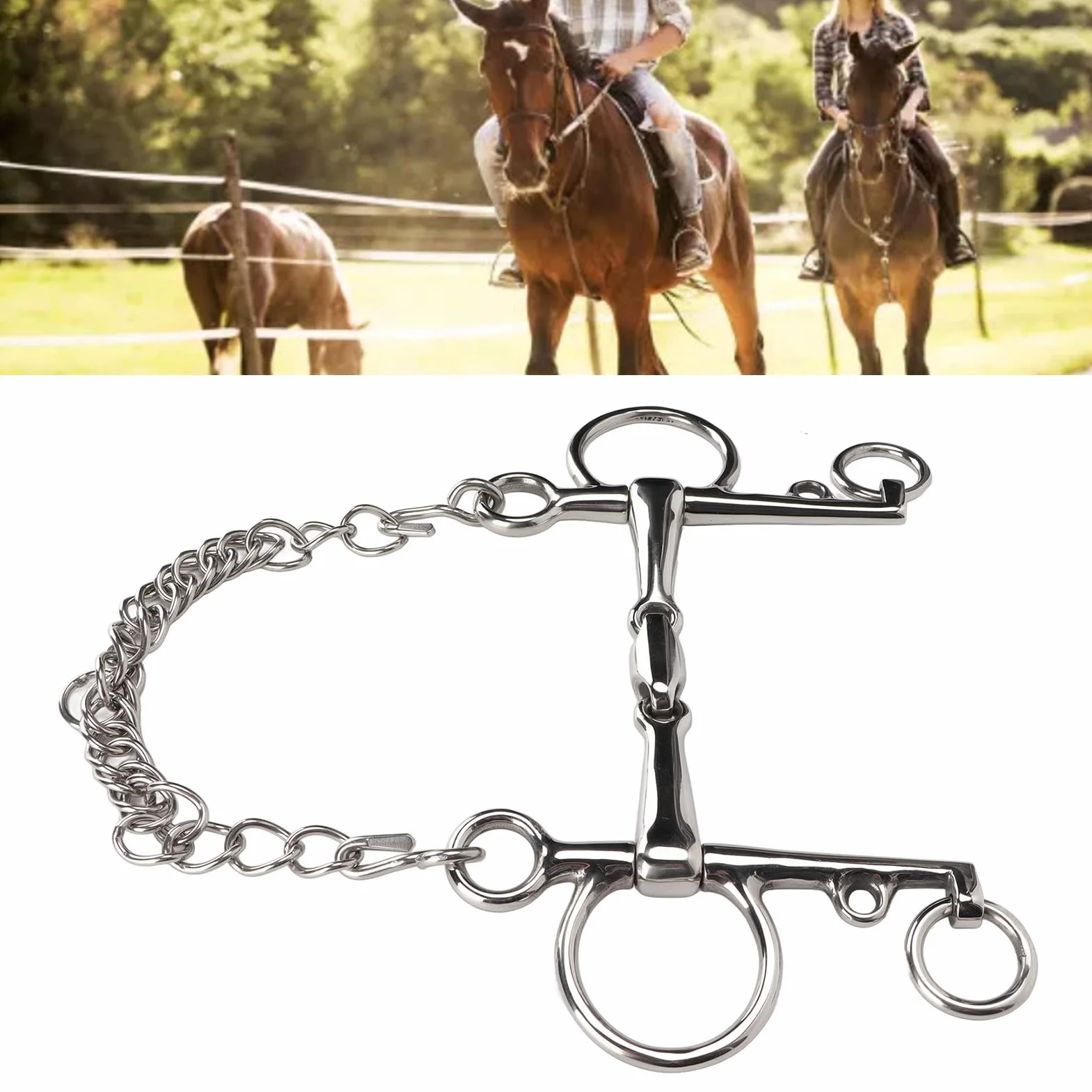 CHICIRIS Bocado Pelham, Facilidad de Control Práctico y cómodo Bocado Pelham para Caballos