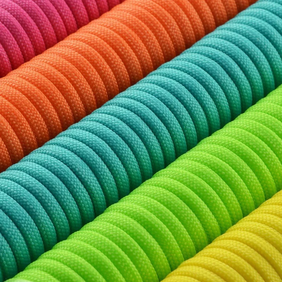 Ganzoo Paracord 125 Cuerda 1 mm Negro Trenzado Nailon Poliéster para Pulseras Nudos Supervivencia