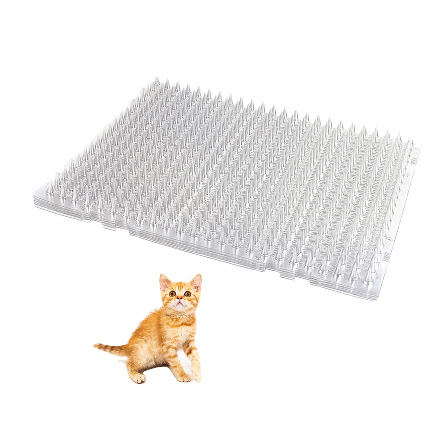 Paquete de 10 Alfombrillas para Gatos, 13 x 16 Pulgadas, estacas disuasorias de Mascotas, Valla Repelente de Gatos Humana para Interiores y Exteriores