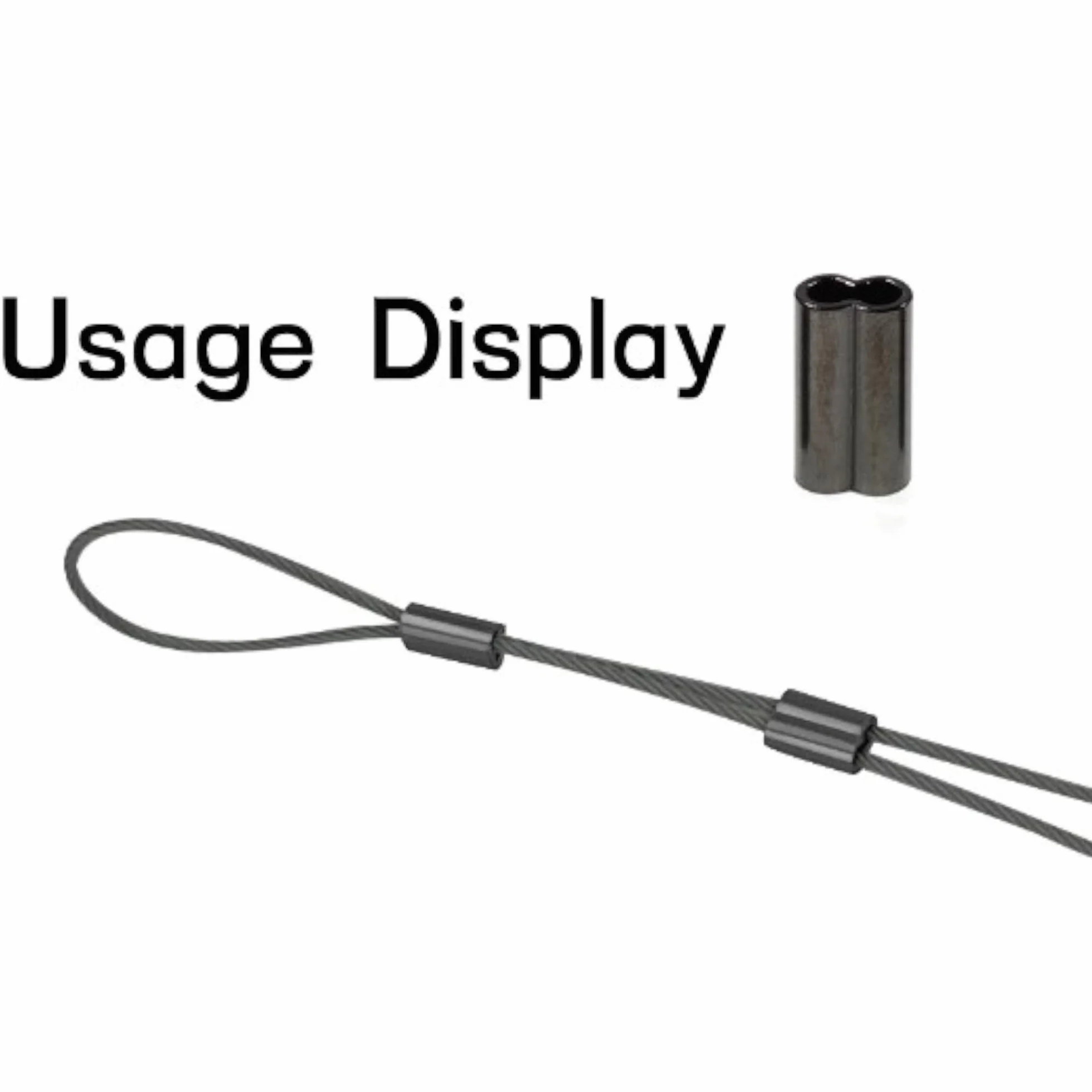 Juego de Fundas Dobles para Pesca de Acero 0.984 x 0.197 in 0,7 mm Doble Engarzado