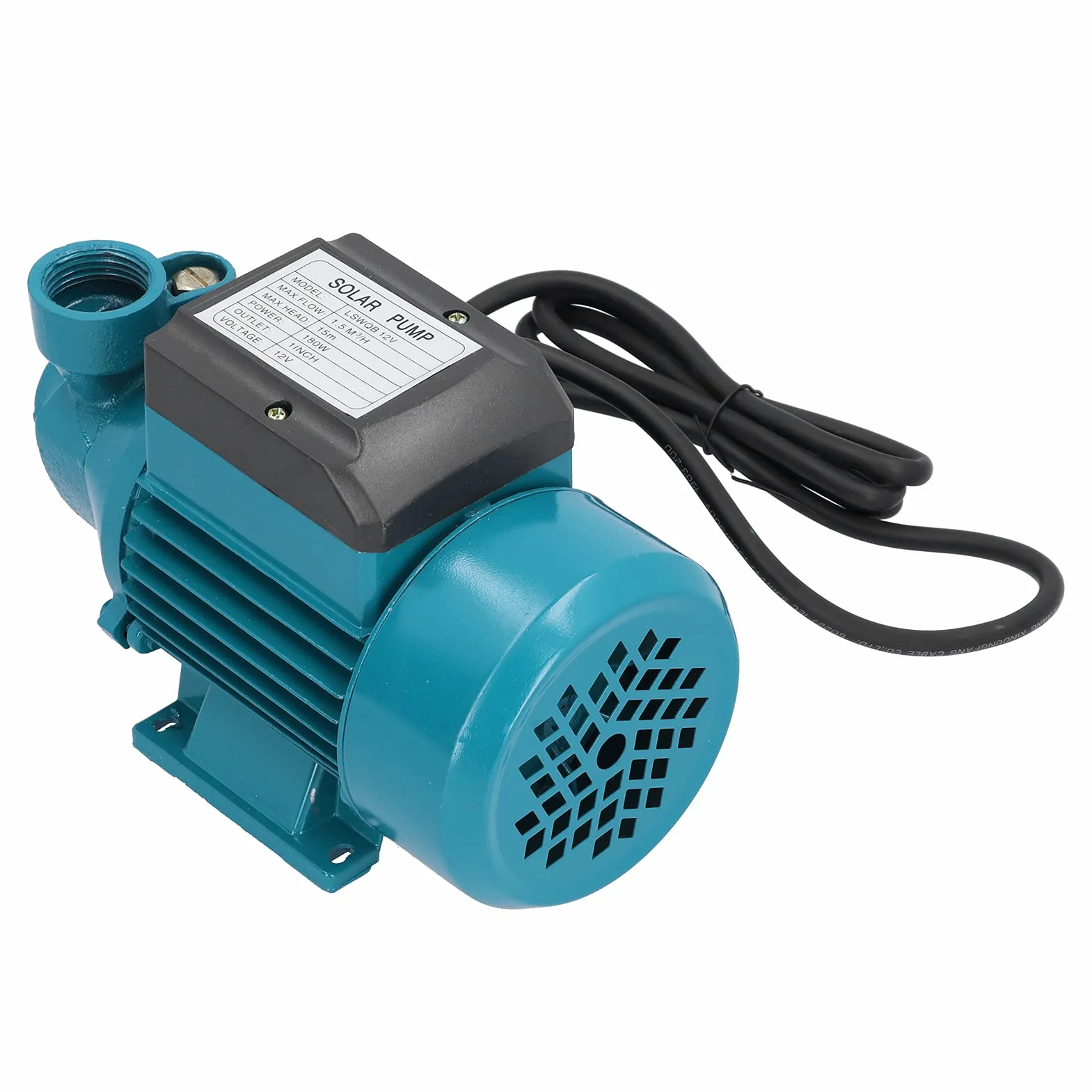 Bomba de agua, LSWQB-12V 180W DC12V 1.5m³ / H Motor impulsor unipolar Herramienta de riego de succión única horizontal, para suministro de agua presurizada en el hogar