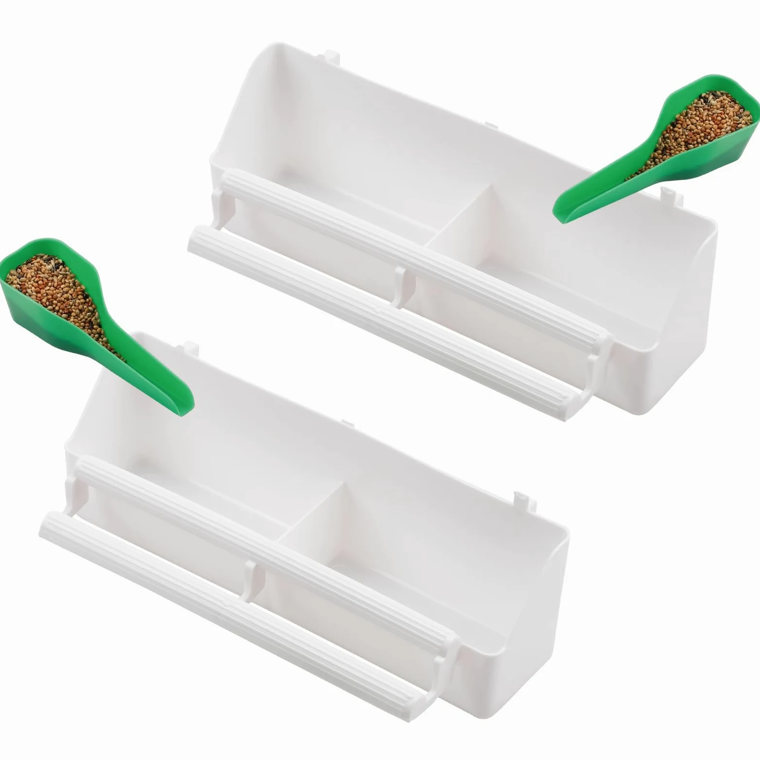 IBWell Paquete de 4 comederos para pájaros para jaula, cuenco de comida para pájaros, comedero para periquitos, comedero de agua para loros