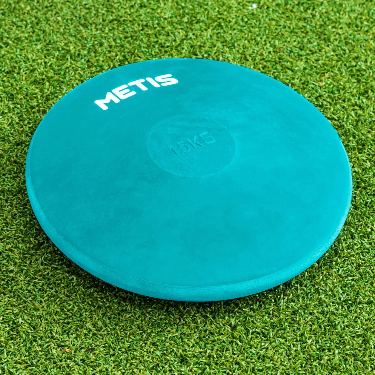 METIS Disco de goma para entrenamiento 1,5 kg verde