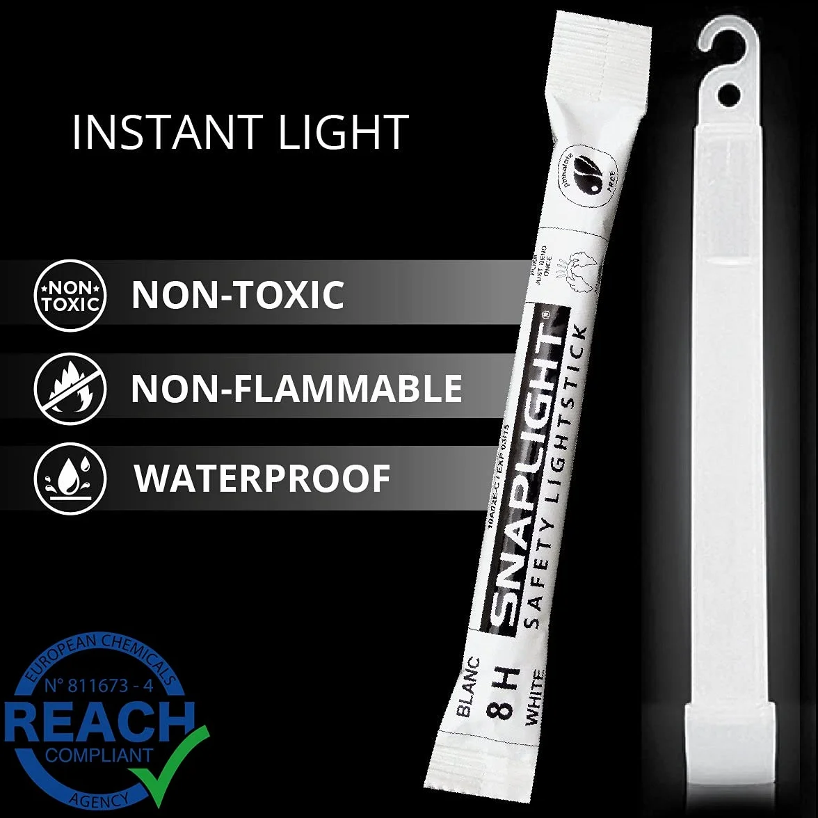 Cyalume SnapLight Barras de Luz Blanco 15 cm 6 Inch Super Brillante 8 Horas Caja de 10